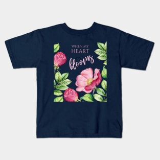 My Heart Blooms Kids T-Shirt